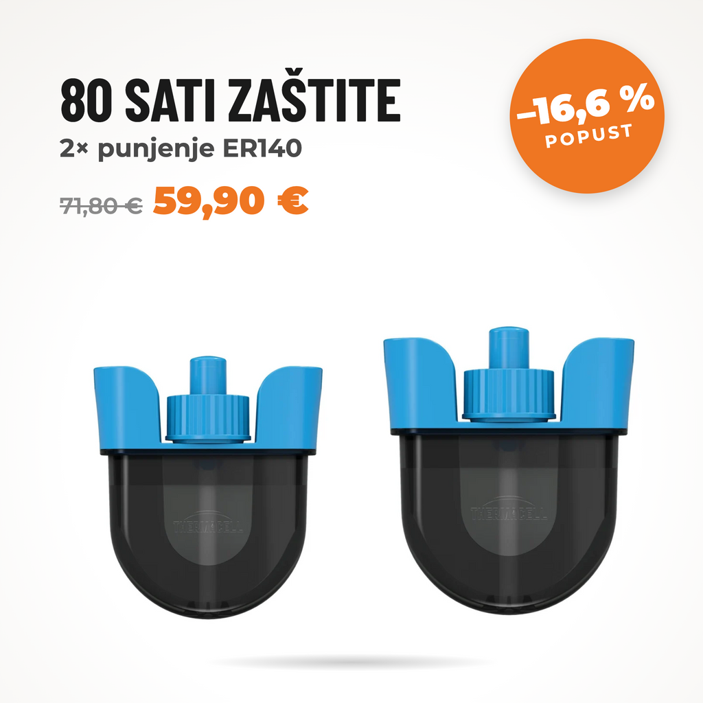 2x ER140 Thermacell punjenje za E55/EX90 – dvostruko pakiranje (2× 40 sati)